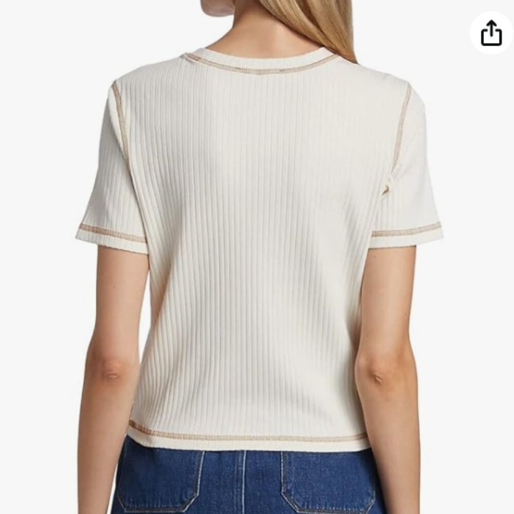 Frame Denim Ribbed Tee - Picture 2 of 6